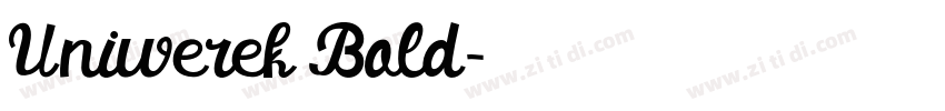 Uniwerek Bold字体转换